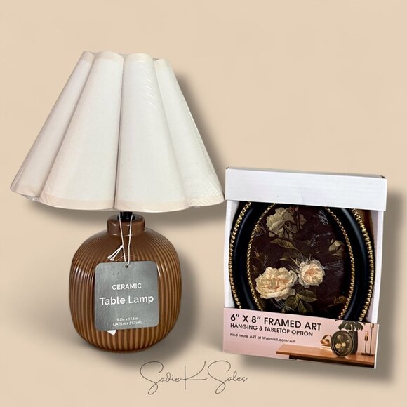 Home Decor Collection Black Wall Art, White Rose with Gold Beaded Frame 6x8 - Picture 7 of 8